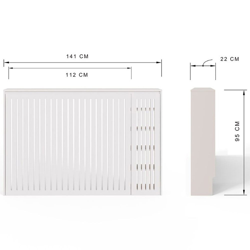 GFW Cooper Stone Storage Radiator Cover 1410 x 950mm Image 7