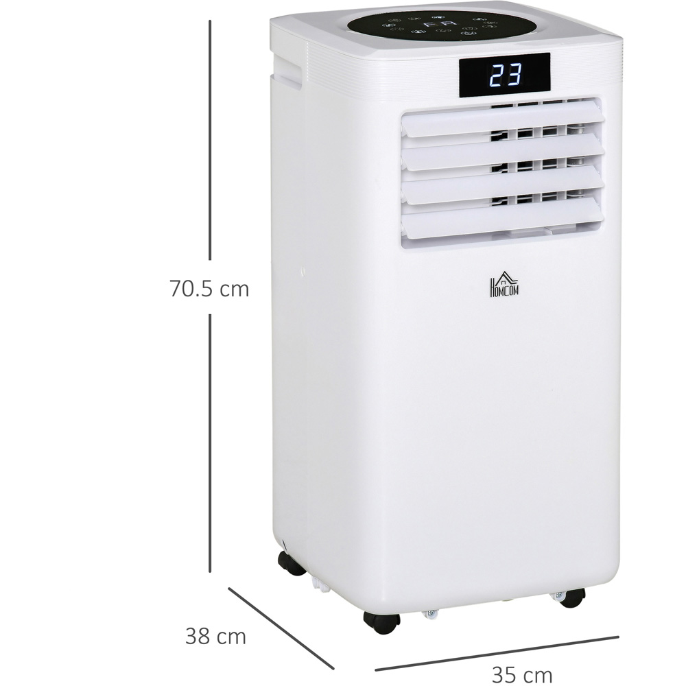 HOMCOM White 10000BTU Portable Air Conditioner with Wheels Image 4