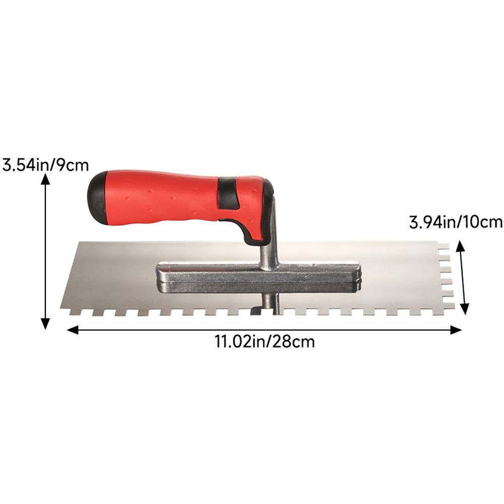 Living and Home Stainless Steel Concrete Trowel with Serrated Edge 28 x 10 x 9cm Image 8