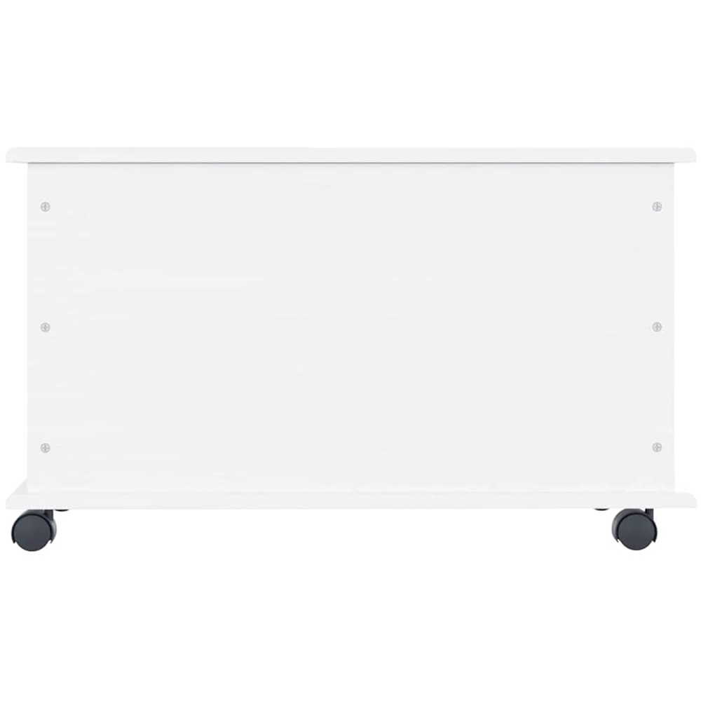 vidaXL Alta White Storage Chest with Wheels Image 4
