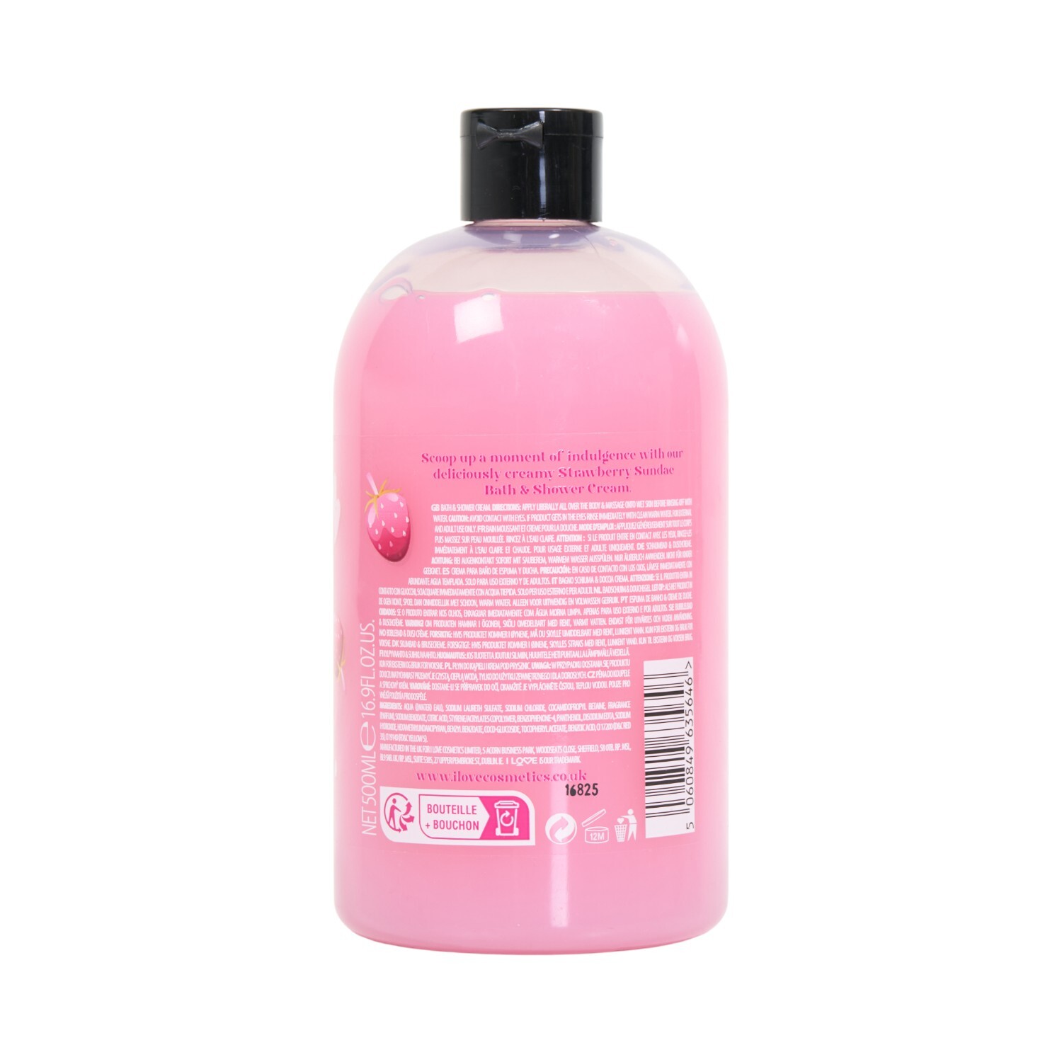 I Love Bath and Shower Cream Strawberry Sundae Image 2
