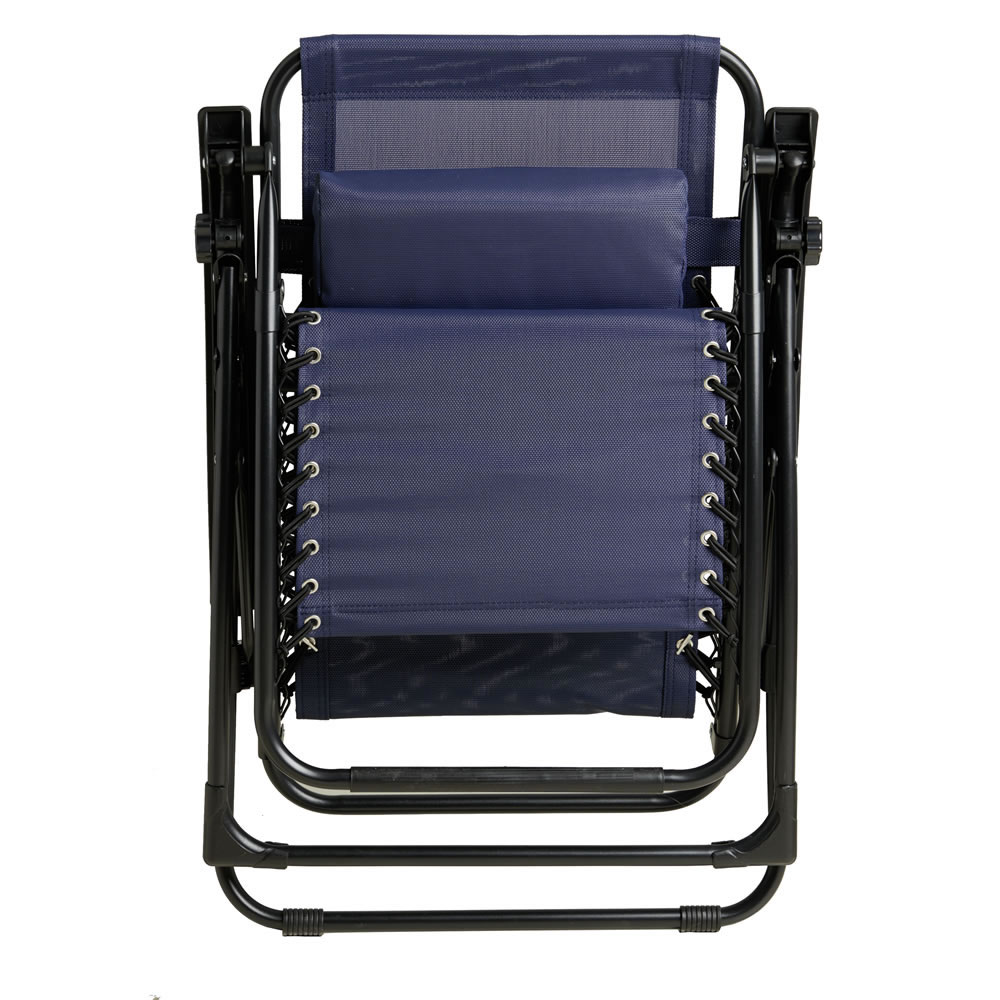 Wilko Woven Garden Recliner Chair Blue Image 4