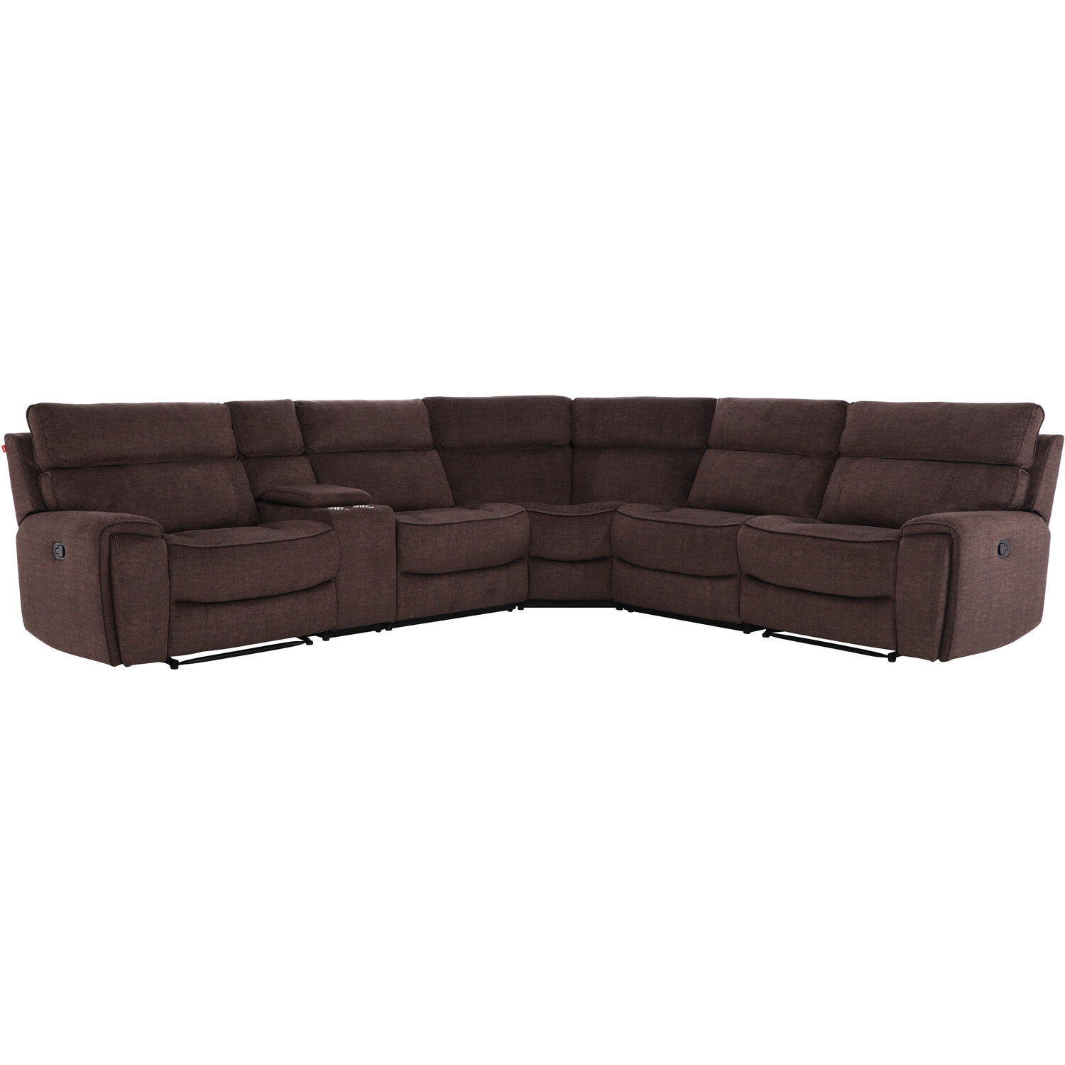Cancun 5 Seater Brown Corner Sofa Image 2