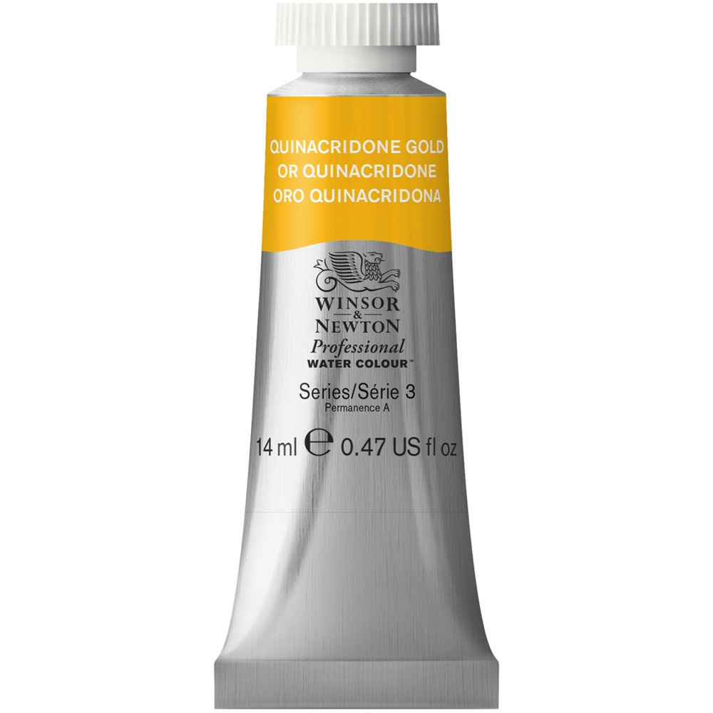 Winsor and Newton 14ml Professional Watercolour Paint - Quinacridone Gold Image 1