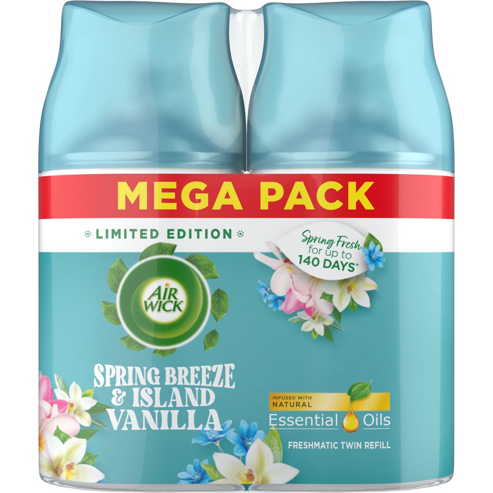 Air Wick Spring Breeze & Island Vanilla Freshmatic Twin Refill Pack 250ml Image 2