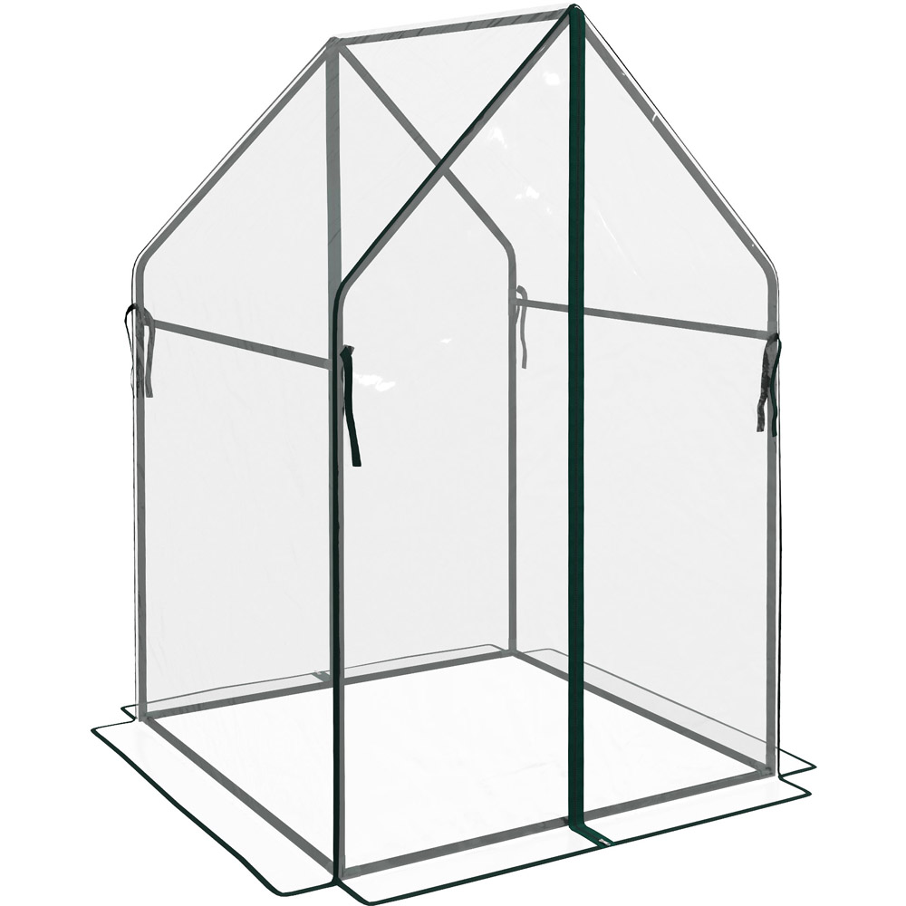 Outsunny Clear Plastic 3 x 3ft Tomato Outdoor Greenhouse Image 1