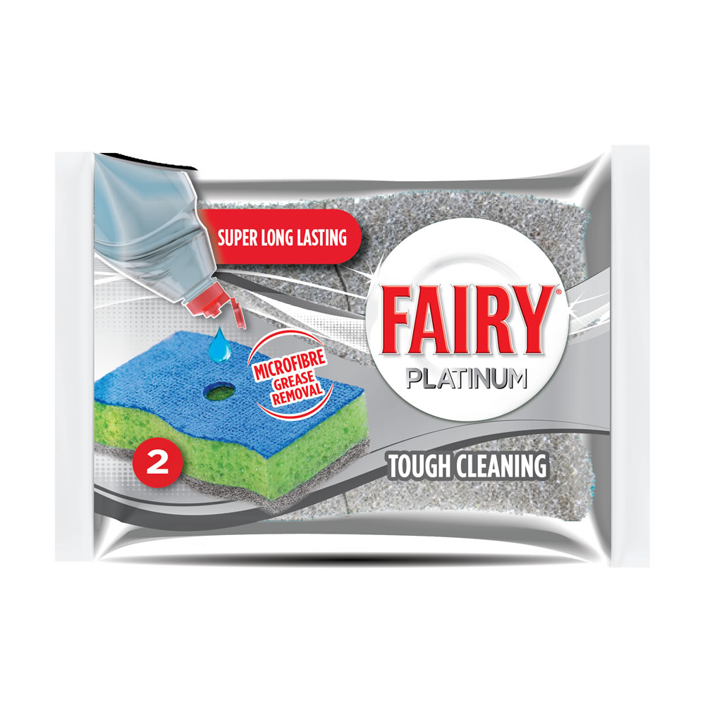 Fairy Platinum Sponge 2 pack Wilko