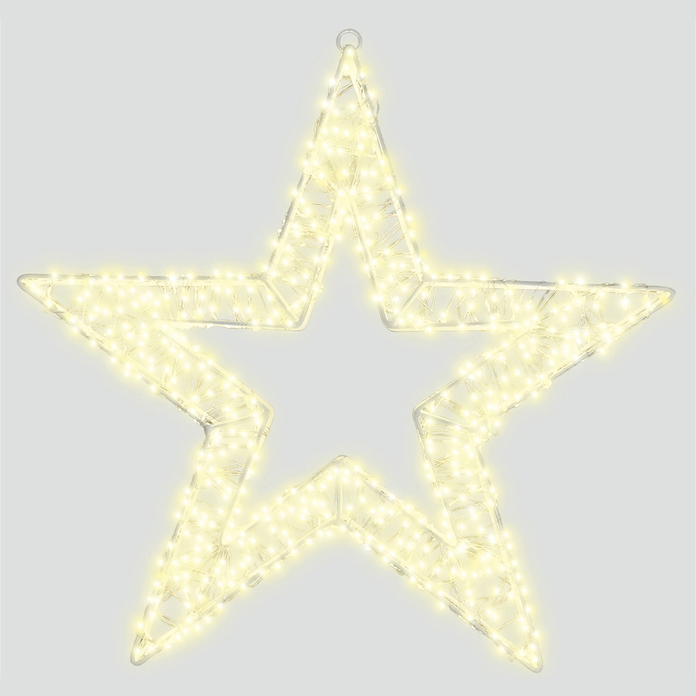 Xmas Haus LED Warm White Star Wreath 50cm Image 2
