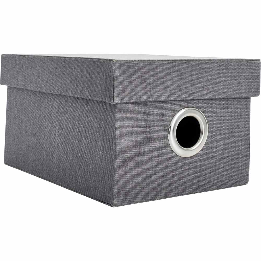Wilko Lidded Grey Storage Box Small