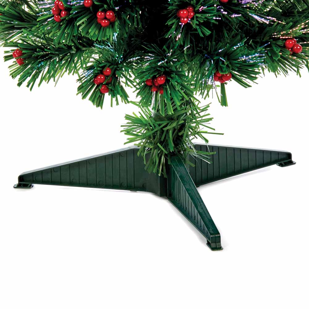 Premier 80cm Fibre Optic Artificial Christmas Tree with Berries | Wilko