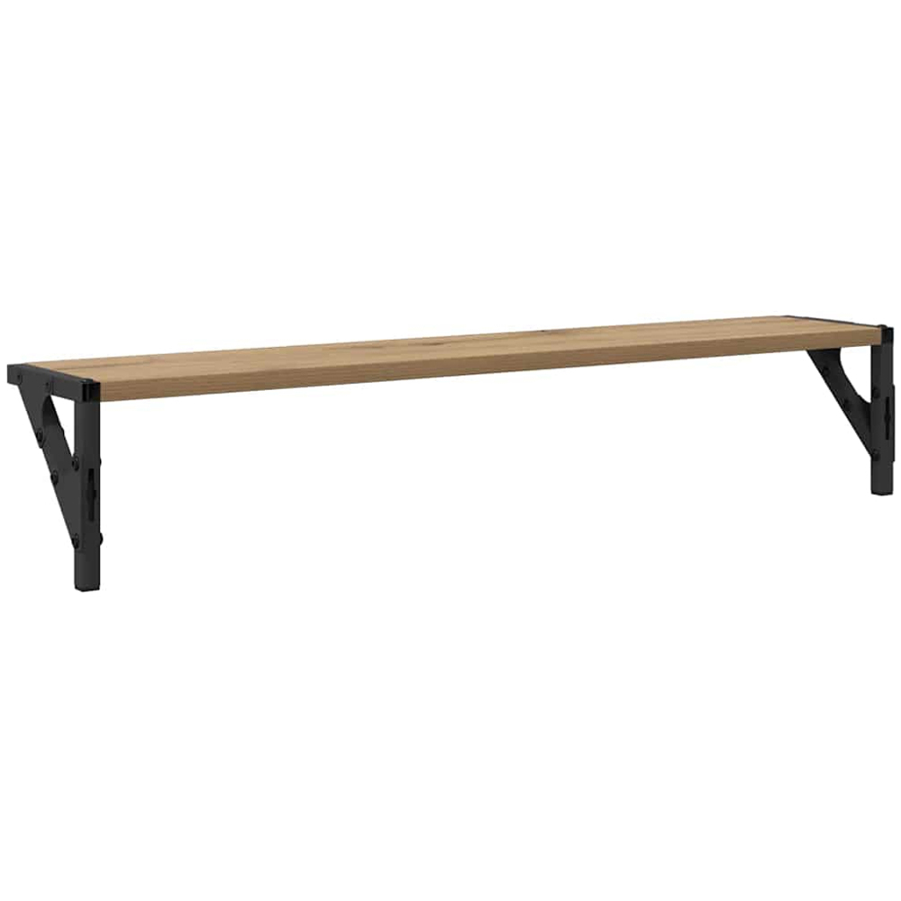 vidaXL 80 x 15cm Artisan Oak Wall Shelf Set of 2 Image 7