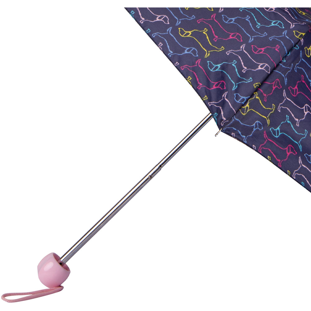 Wilko By Totes Navy Dachshund Print Umbrella Image 4