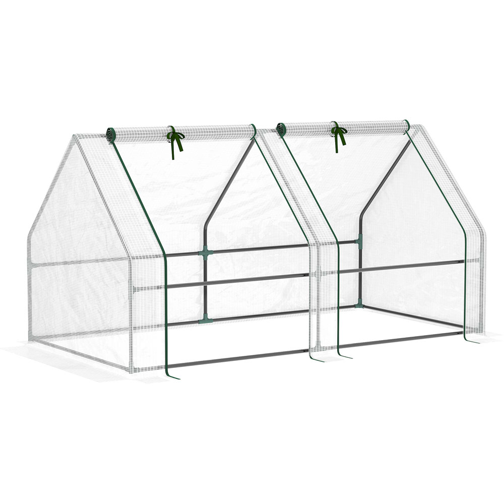 Outsunny White PE 3 x 5.9ft Mini Greenhouse Image 1