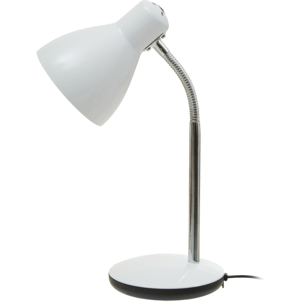 Premier Housewares Finley White Desk Lamp Image 1