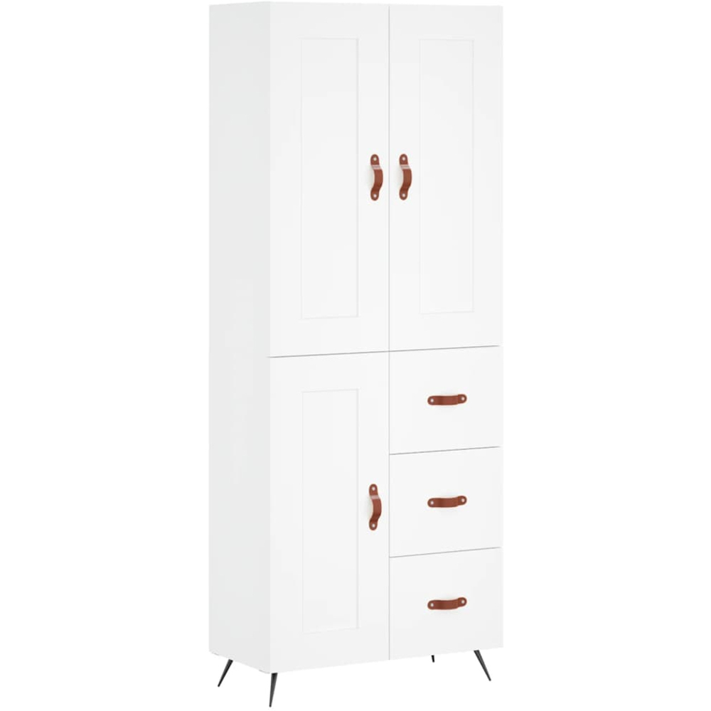 vidaXL 3 Door 3 Drawer White Highboard Image 2