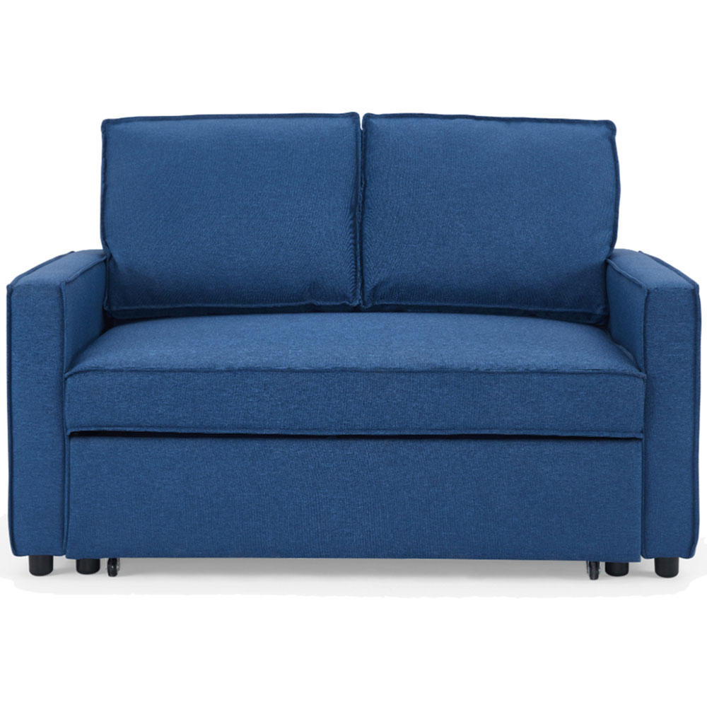 Home Detail Hugo Small Double Sleeper Blue Pull Out Sofa Bed Image 3