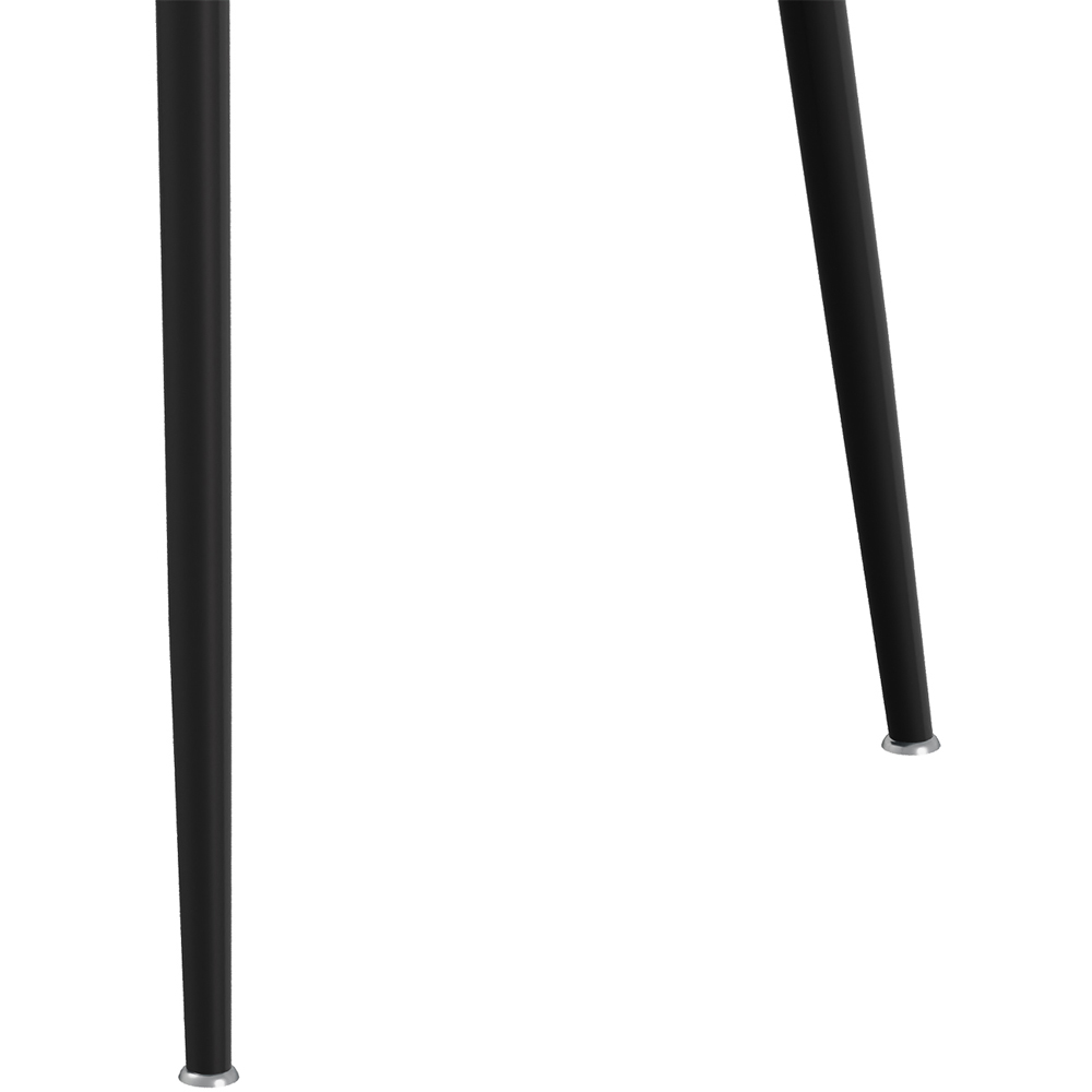 Living and Home 4 Seater Woodgrain Effect Dining Table Brown and Black Image 5