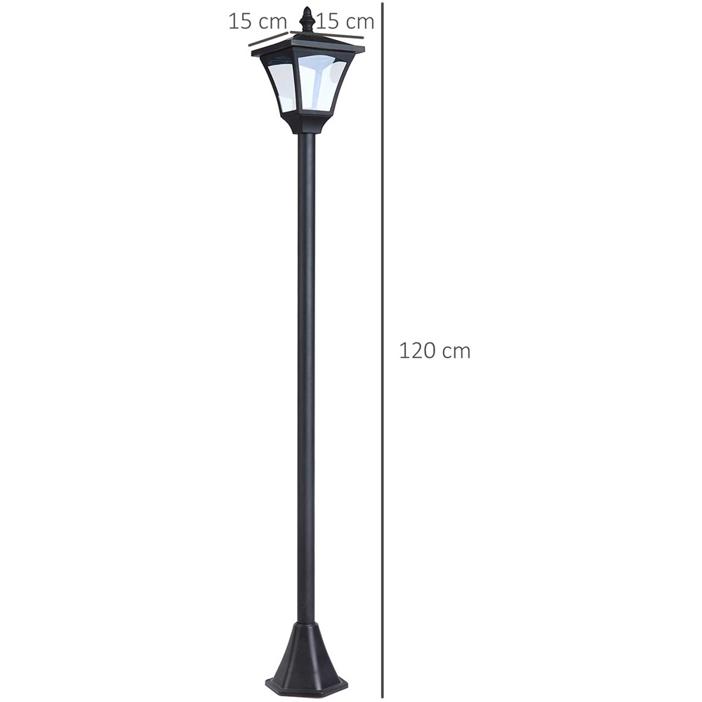 Outsunny Black LED Solar Lamp Post Image 7