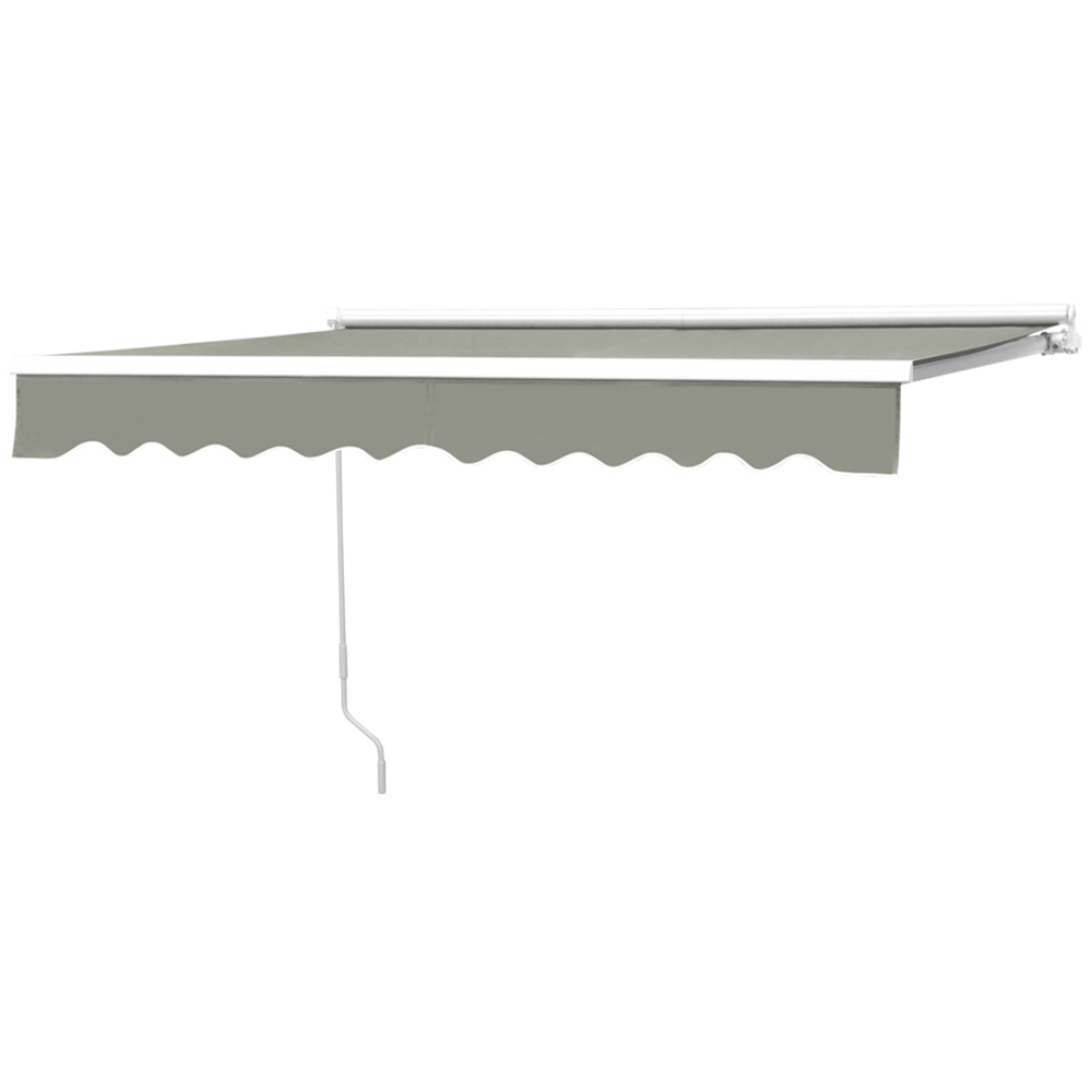 Living and Home Grey Retractable Manual Patio Awning 3 x 3.5m Image 3
