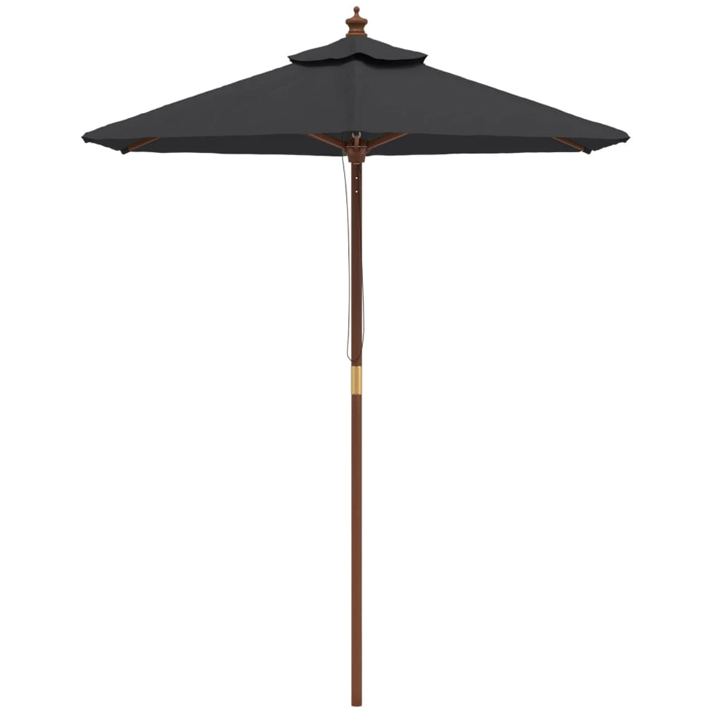 vidaXL Black Garden Parasol 2.3 x 1.9m Image 2