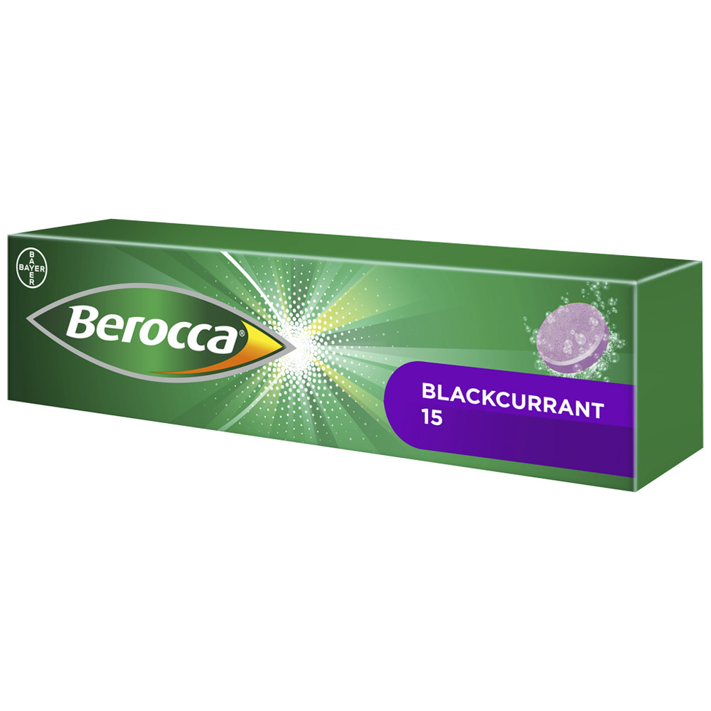 Berocca Effervescent Blackcurrant Tablets 15 pack Image 2