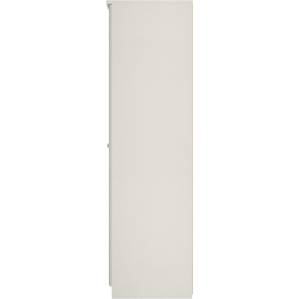 Crowndale Pembroke 2 Door Grey Ash Mirror Wardrobe Ready Assembled Image 4