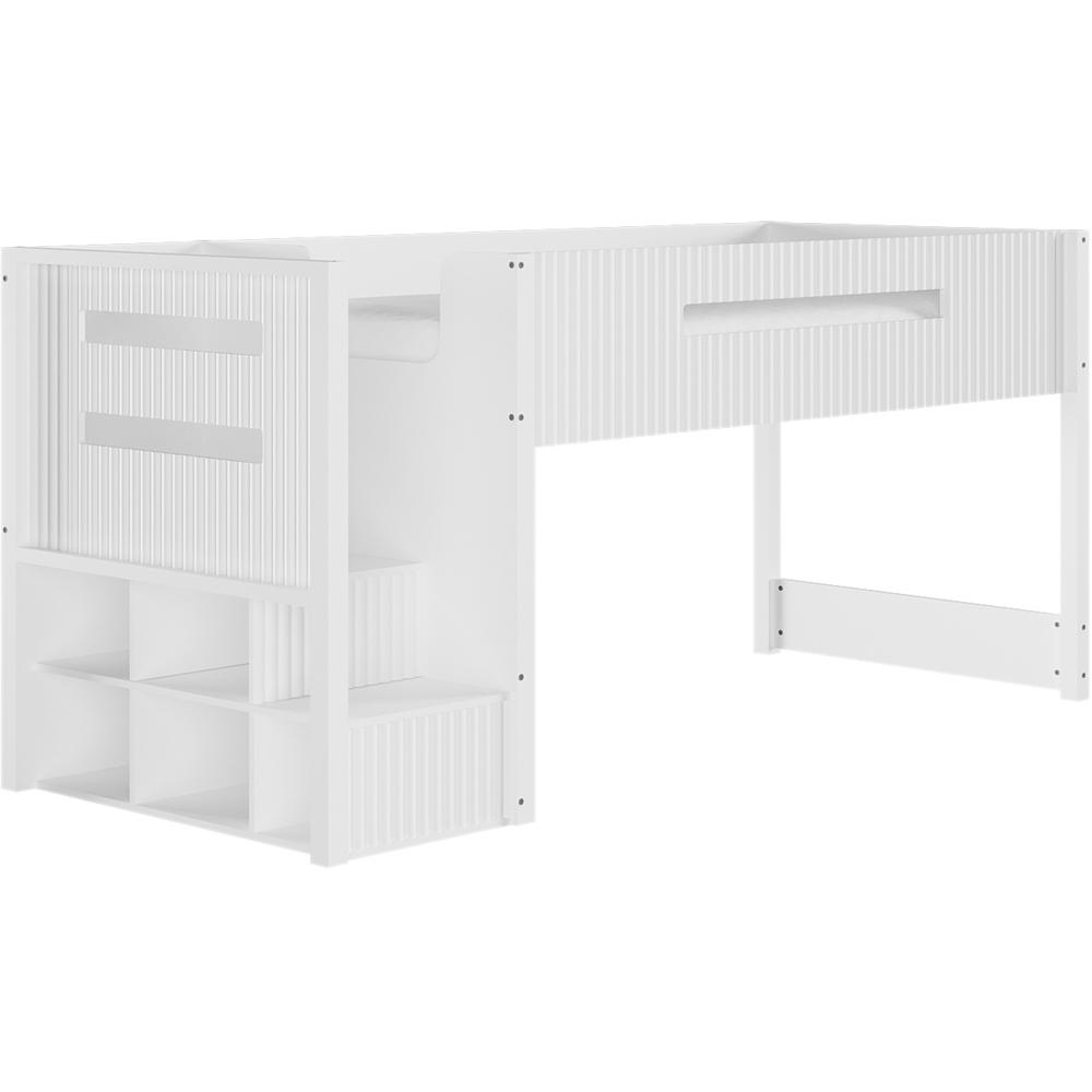 Flair Luca White Ribbed Mid Sleeper Image 2