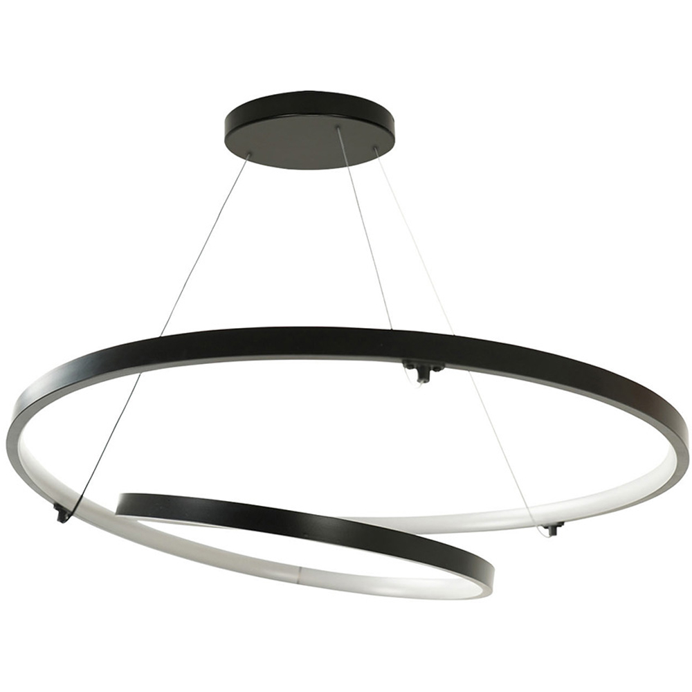 ValueLights Infinity Black Loop Integrated LED Ceiling Light Image 1