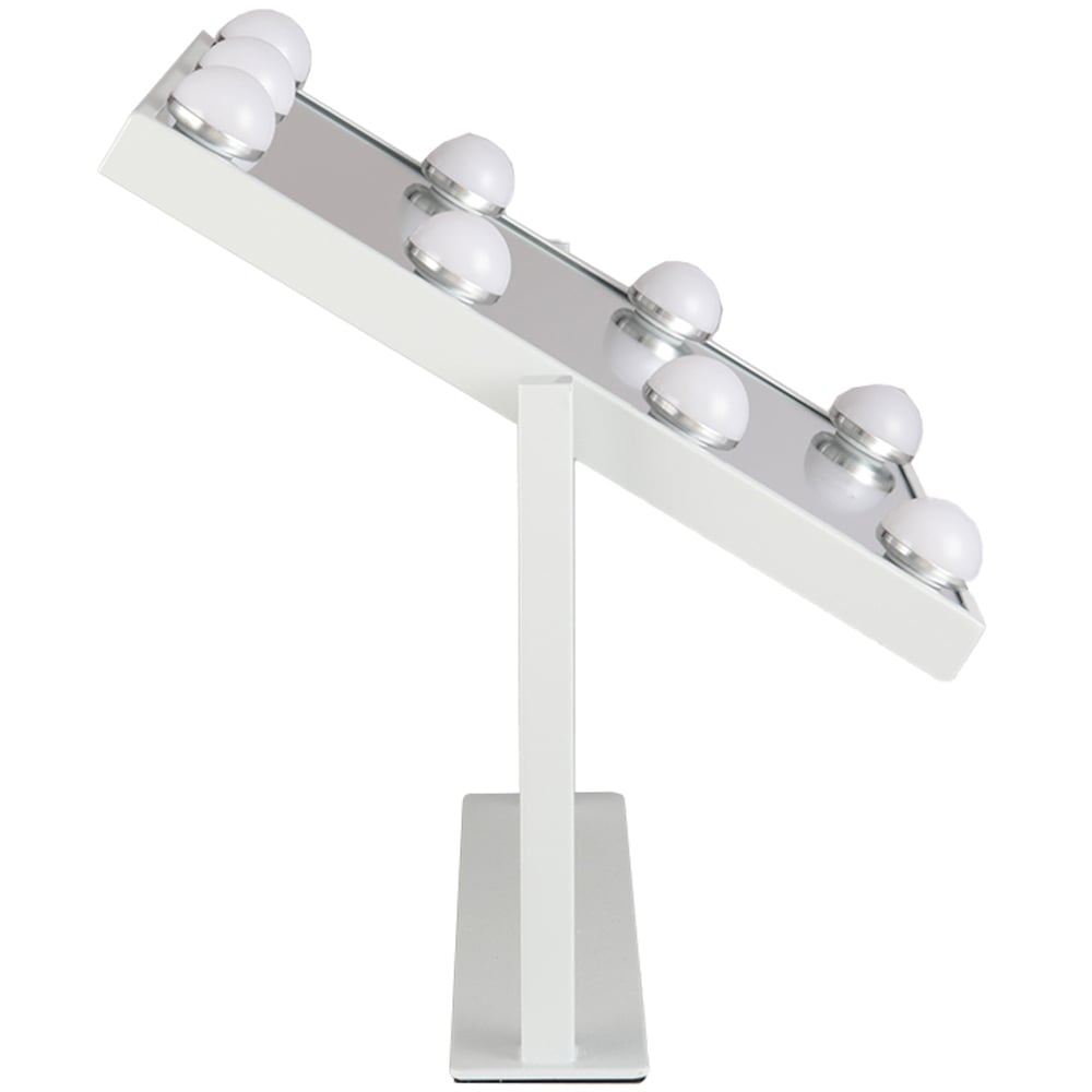 Living and Home White Hollywood LED Vanity Mirror Image 3