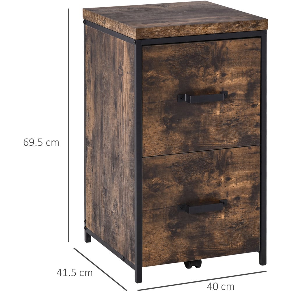 Vinsetto Brown Office Filing Cabinet Image 7