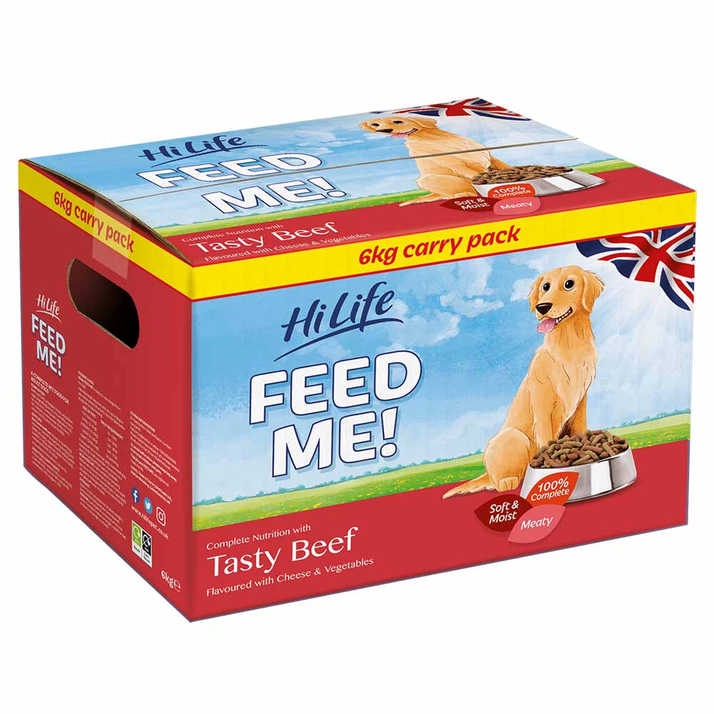 HiLife FEED ME! Beef and Fresh Vegetables with Cheese Dog Food 6kg Image 2
