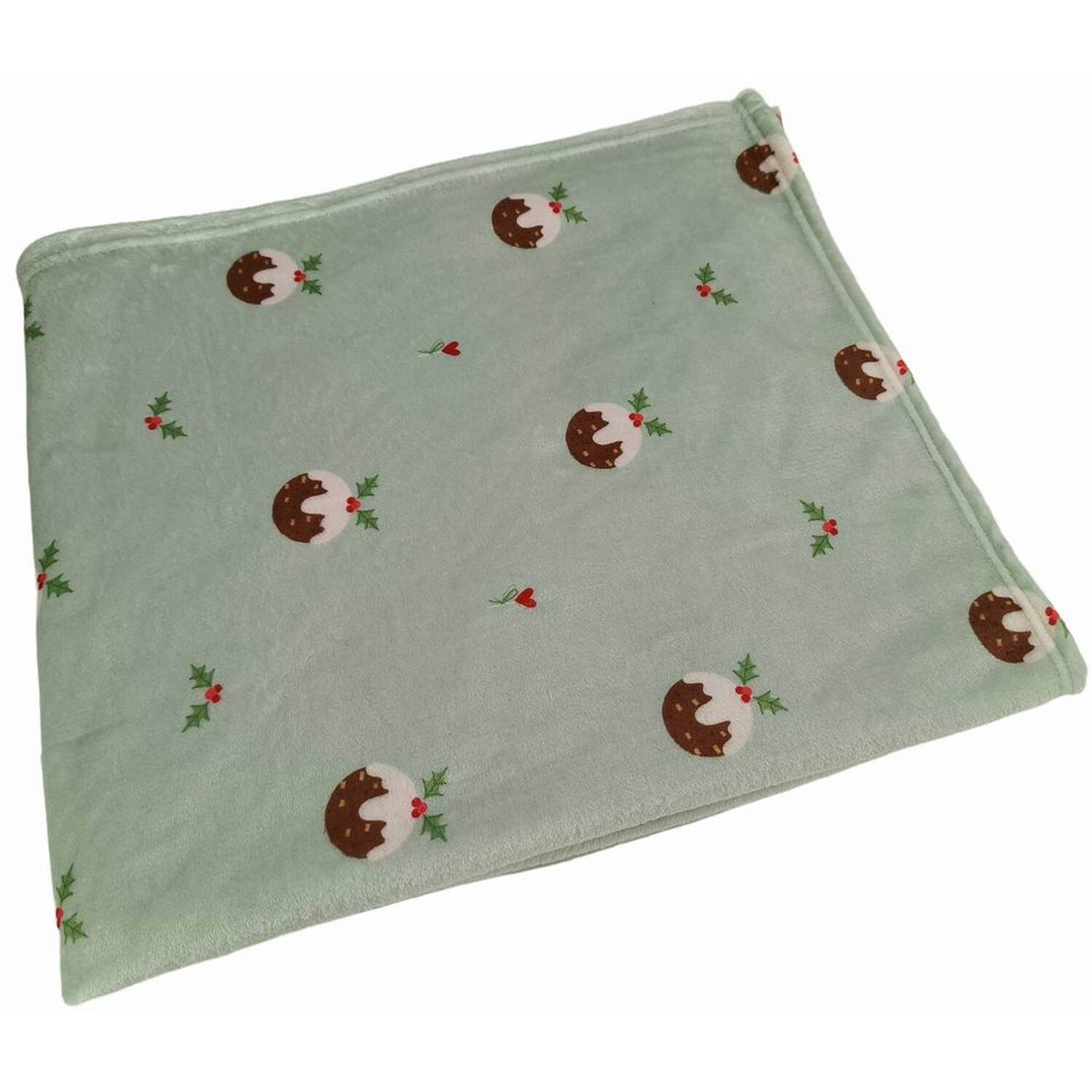 Christmas Pudding Fleece Throw Image