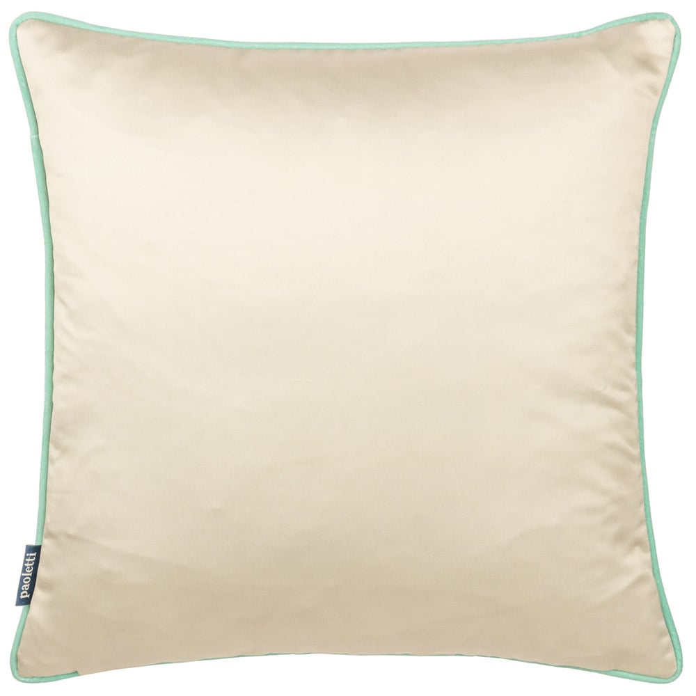 Paoletti Carnaby Ivory Geometric Chain Satin Cushion Image 3