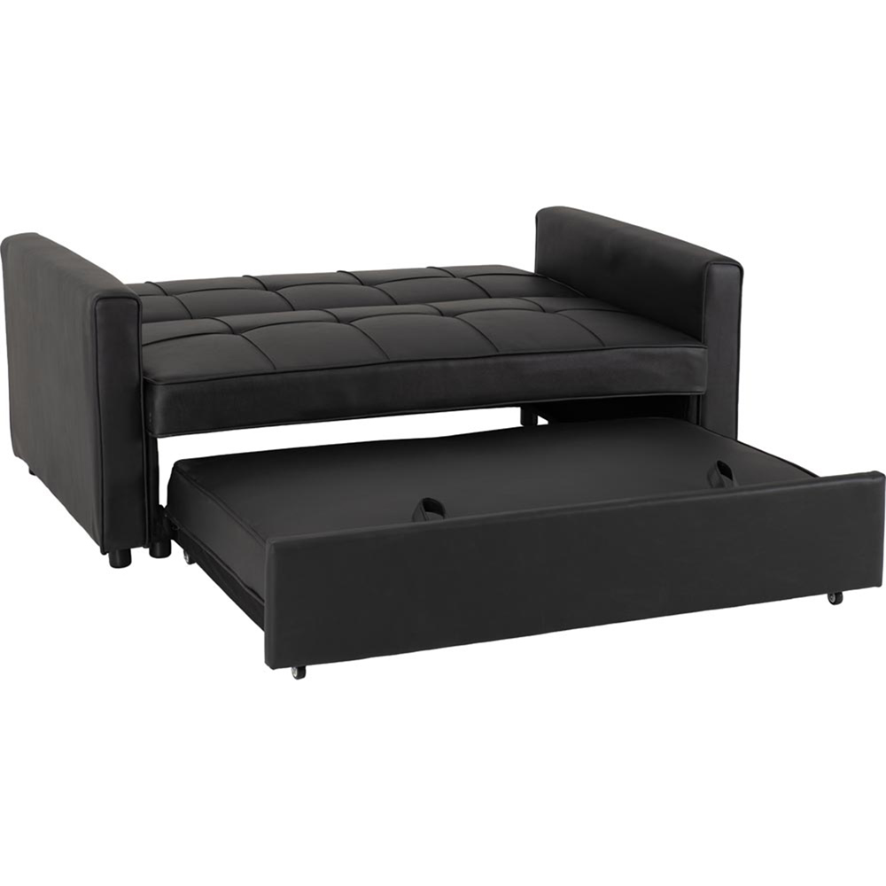 Seconique Astoria Double Sleeper Black PU Sofa Bed Image 4