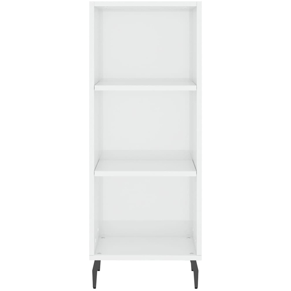 vidaXL 3 Shelf High Gloss White Sideboard Image 4