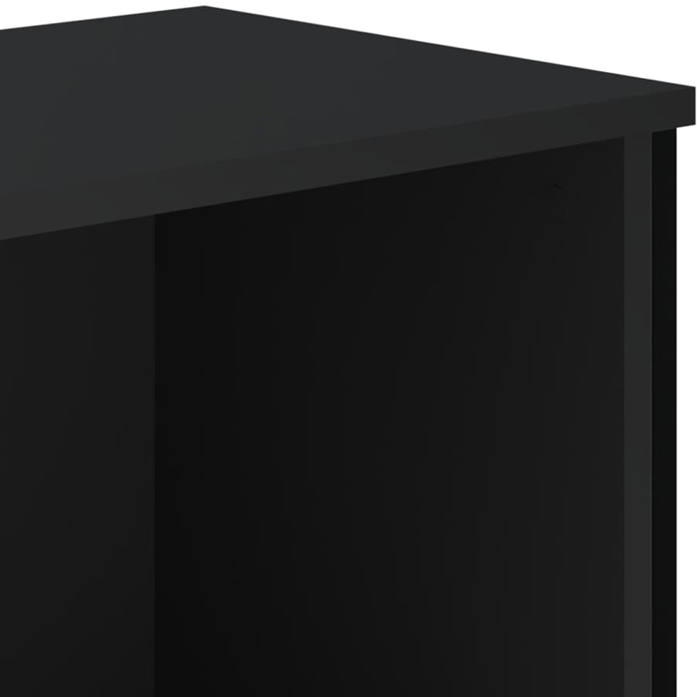 vidaXL 4 Shelf Black Tall Bookcase Image 6