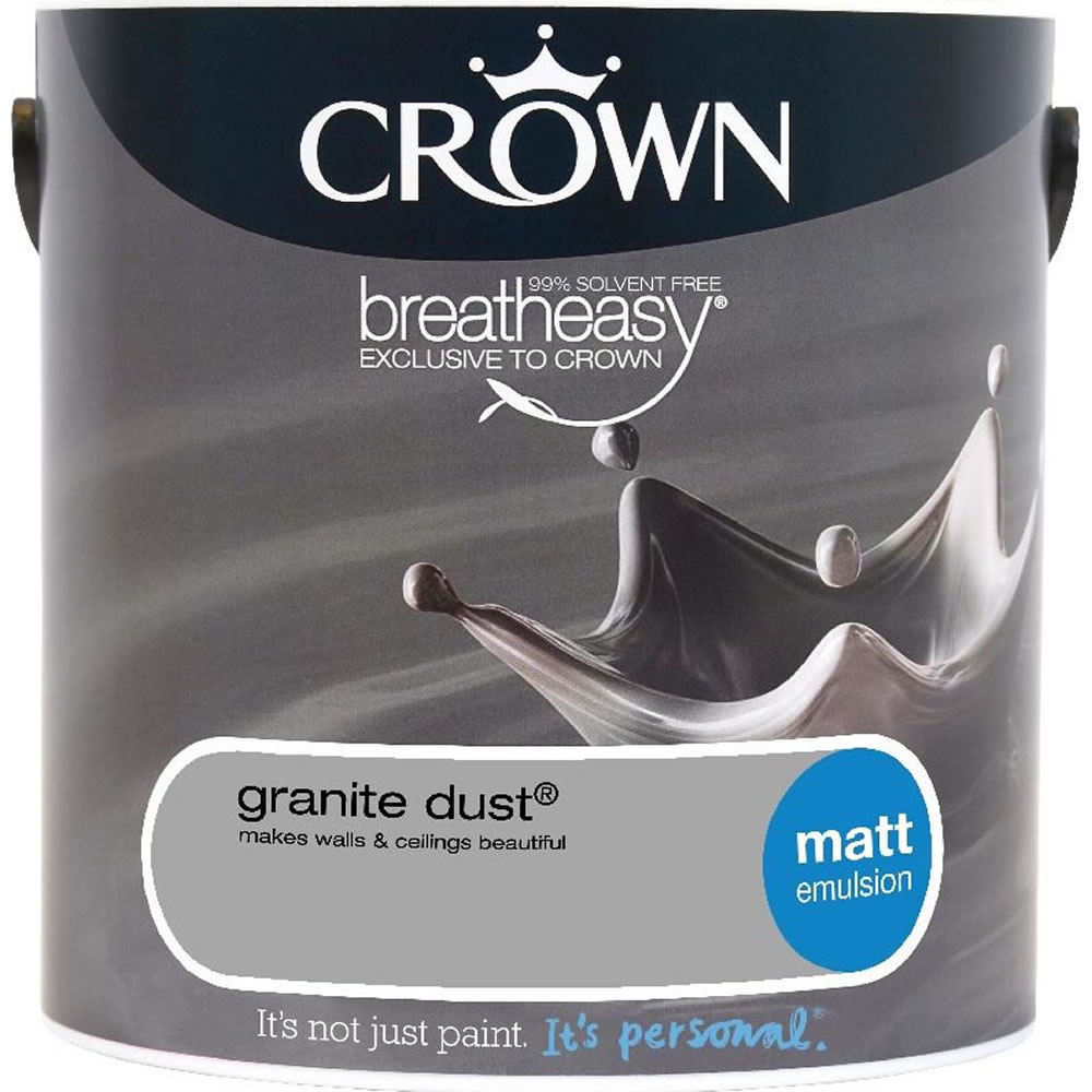 Crown Granite Dust Matt Emulsion Paint 2.5L Image 1