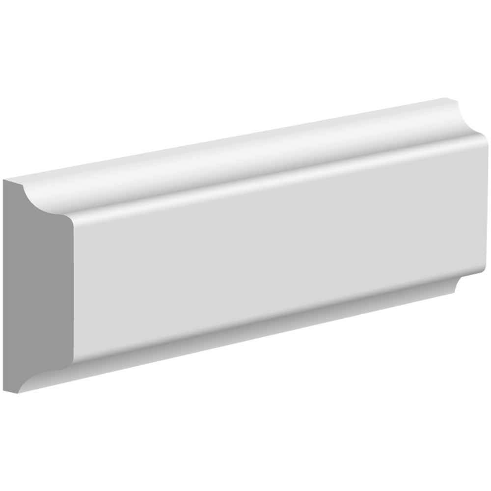 National Skirting White Jive Primed Dado Rail 18mm 50 x 2300mm Image 1