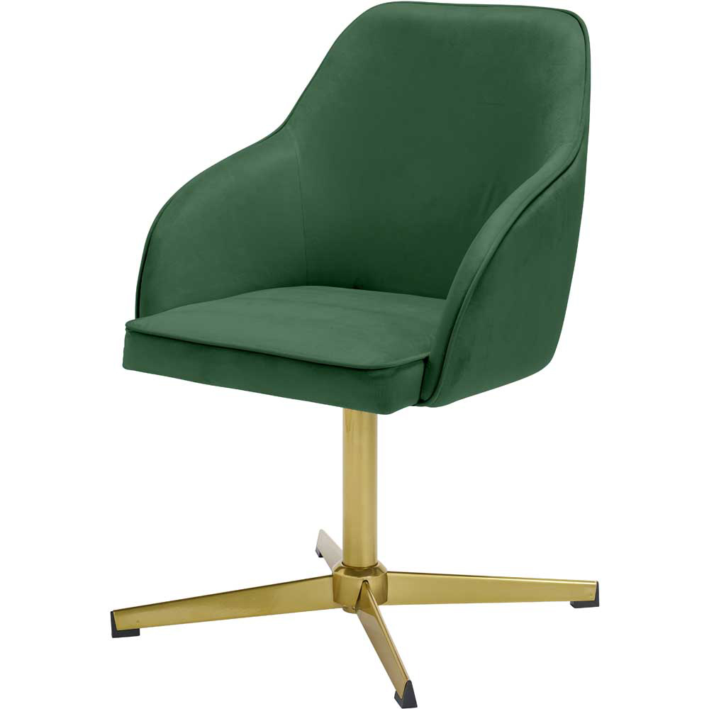Felix Green Velvet Office Chair Image 4
