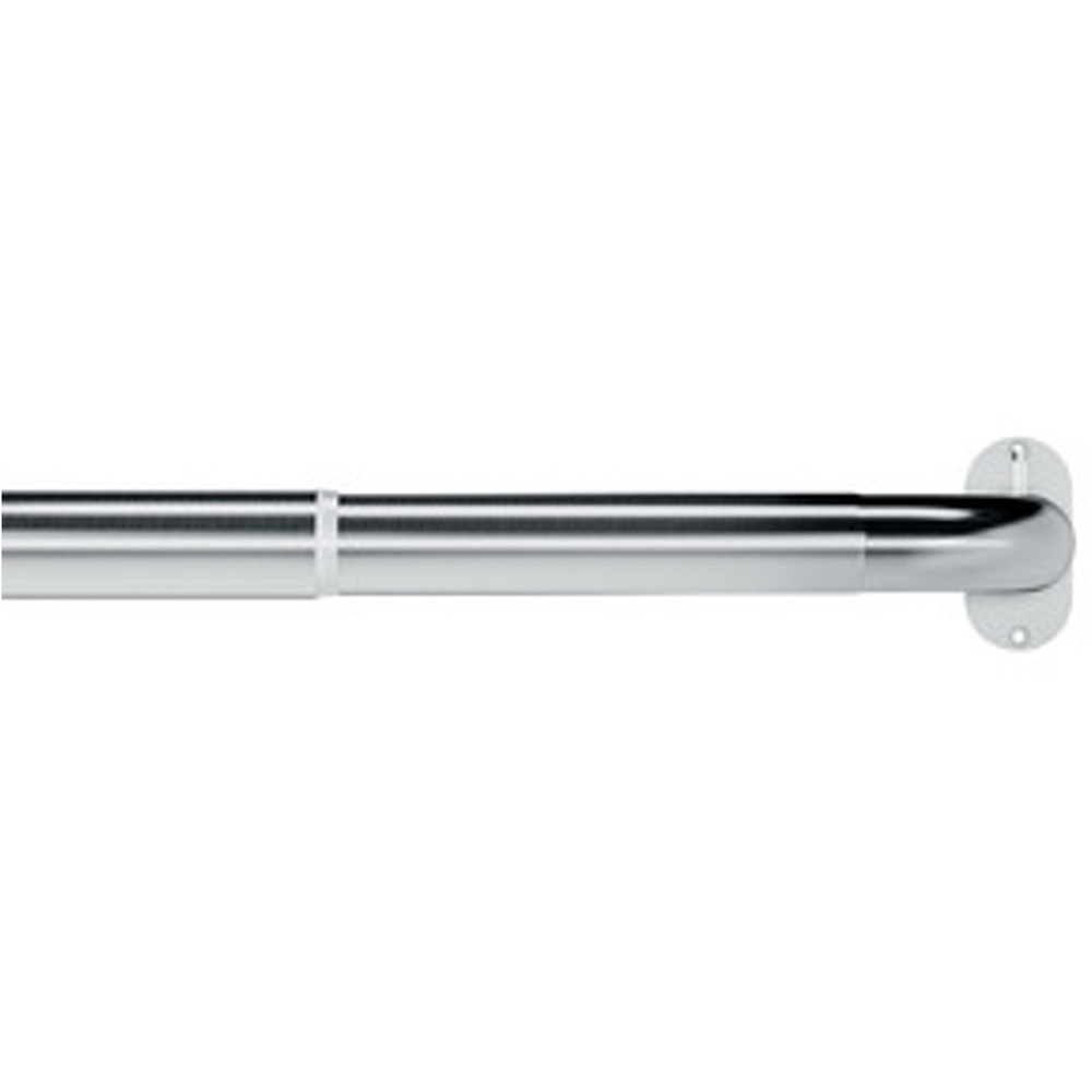 New Edge Blinds 170-300cm Satin Silver Room Darkening Extendable Curtain Pole Image 3