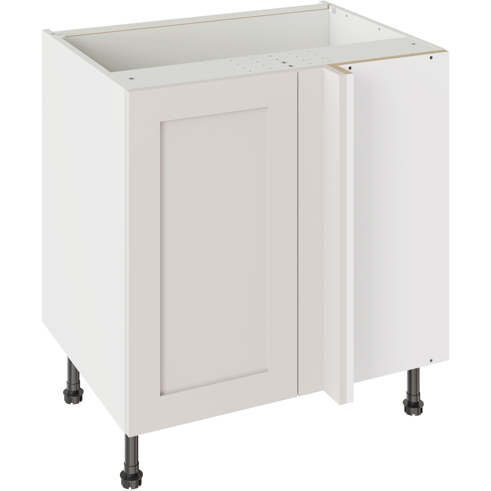 Kitchen Kit Shaker Matt Light Grey Blind Corner Base Kitchen Cabinet Flatpack 800mm Image 1