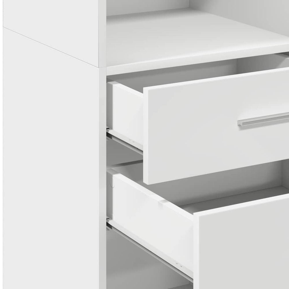 vidaXL 2 Drawer 3 Shelf White Highboard Image 8
