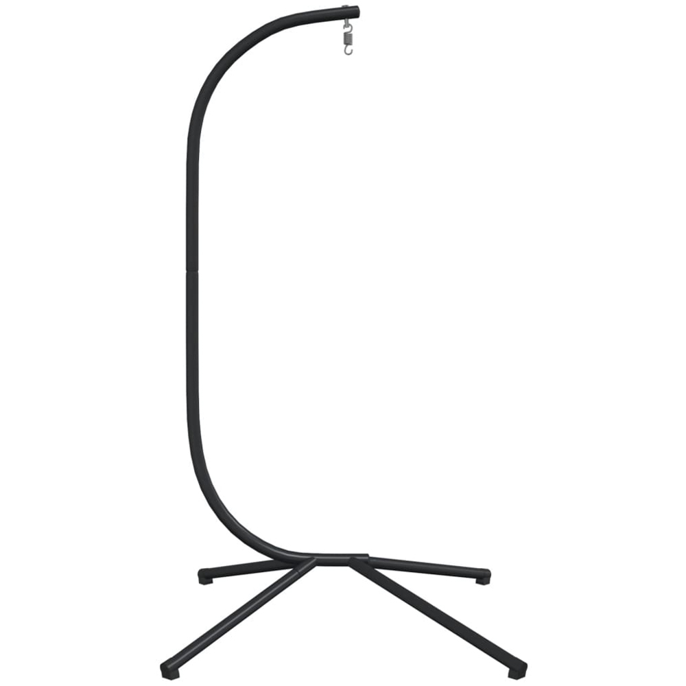 vidaXL Black C-Shaped Hanging Egg Chair Stand Image 3