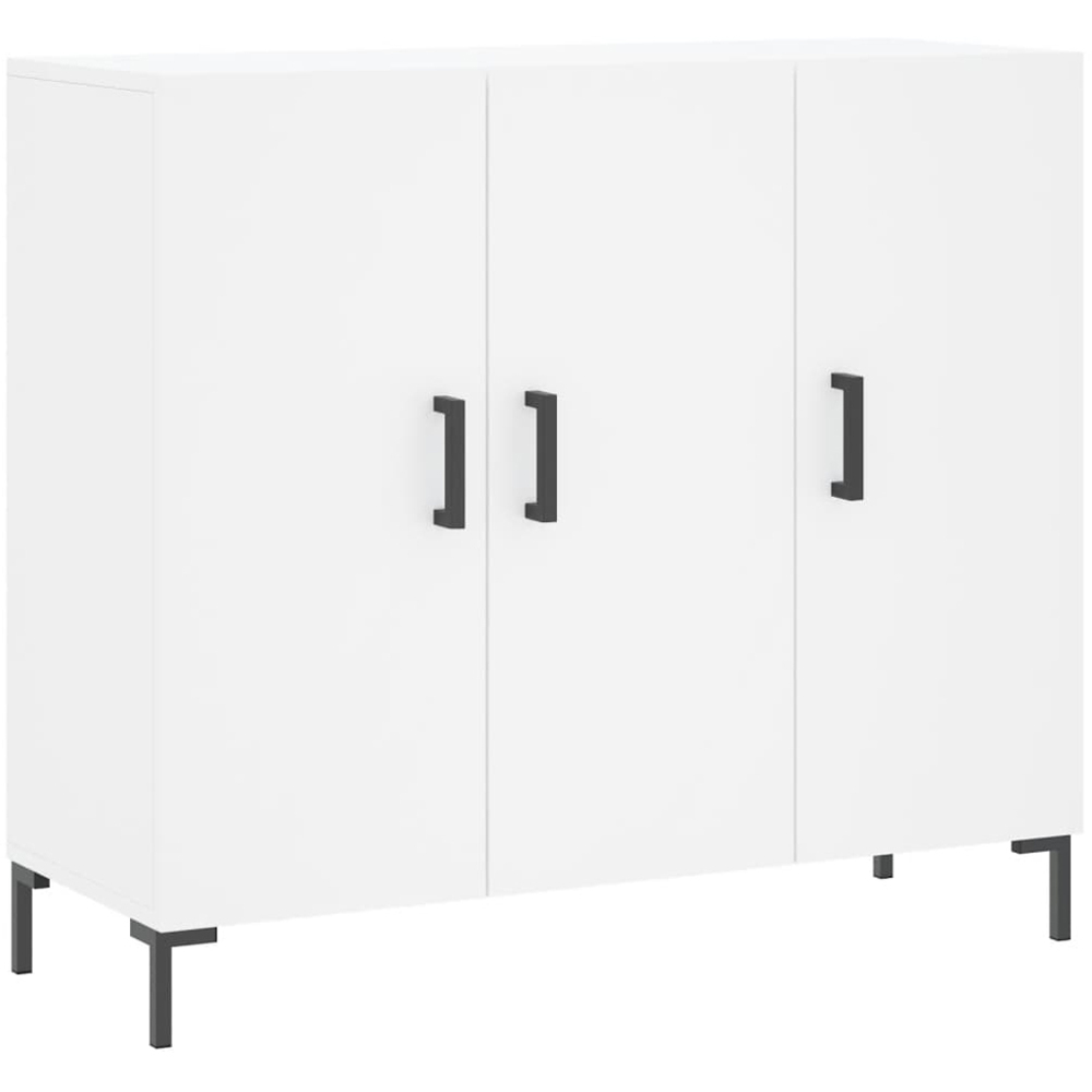 vidaXL 3 Door White Sideboard Image 2