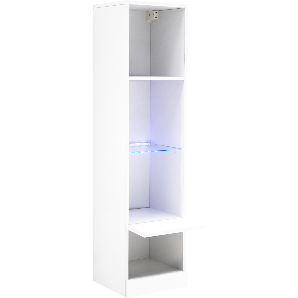 GFW Galicia White Tall LED Shelf Unit Image 5
