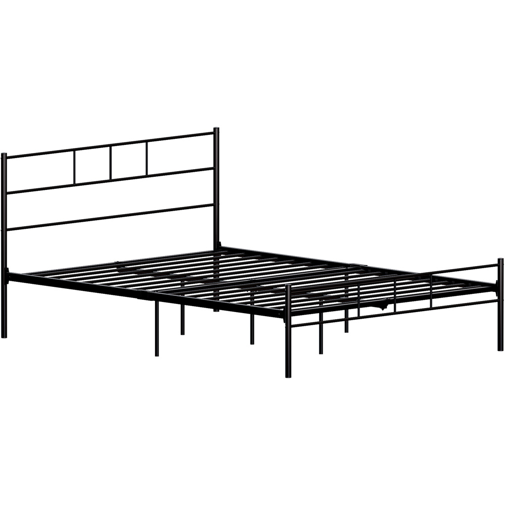 Vida Designs Dorset Double Black Metal Bed Frame Image 2