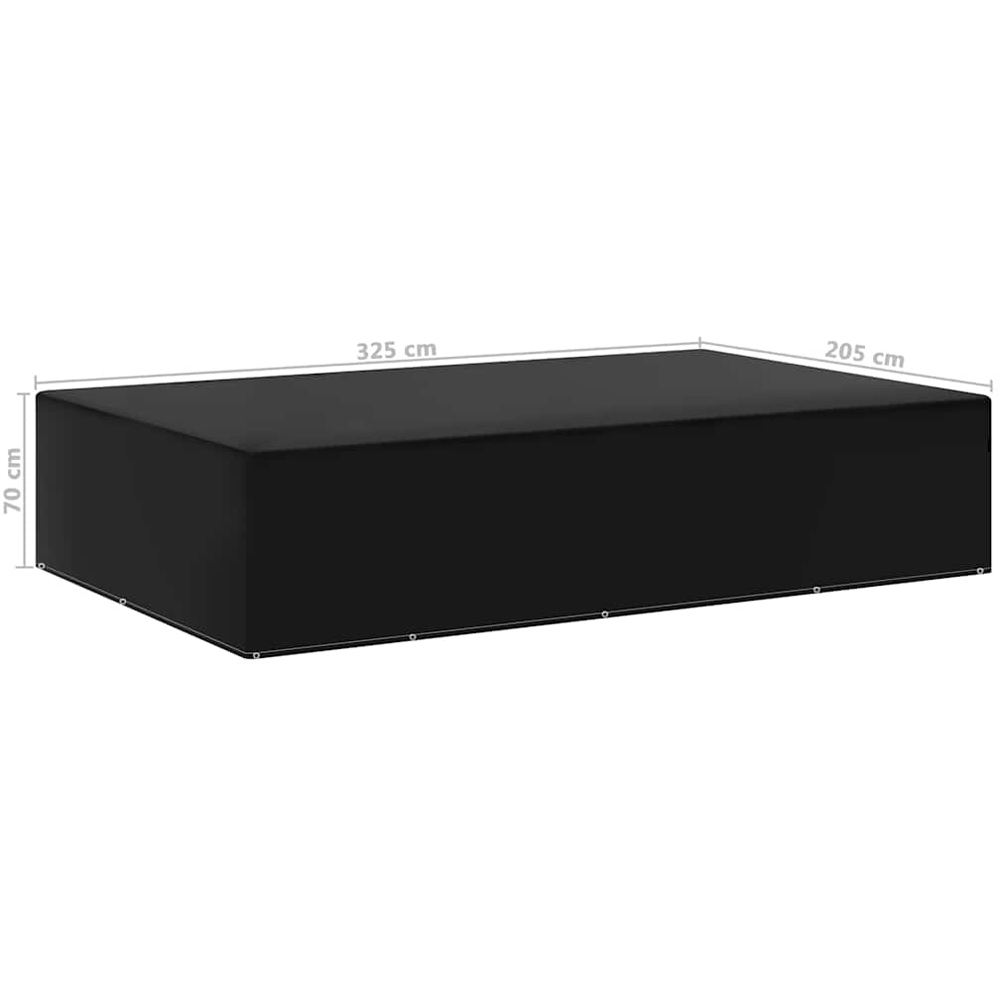 Walplus Black Polyethylene Garden Furniture Cover 325 x 205 x 70cm Image 5