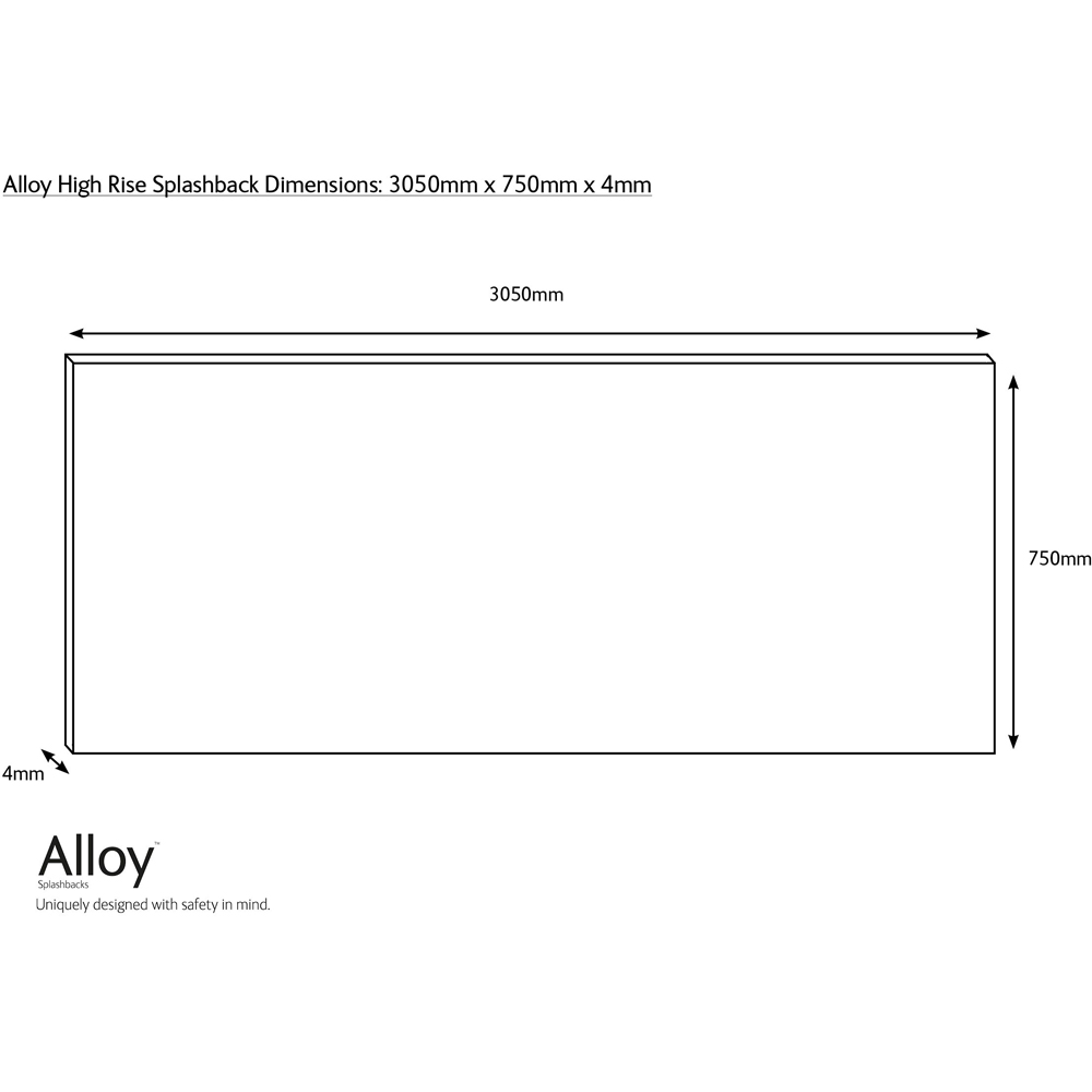 Alloy Geometry Aluminium Kitchen Splashback 3000 x 750 x 4mm Image 7