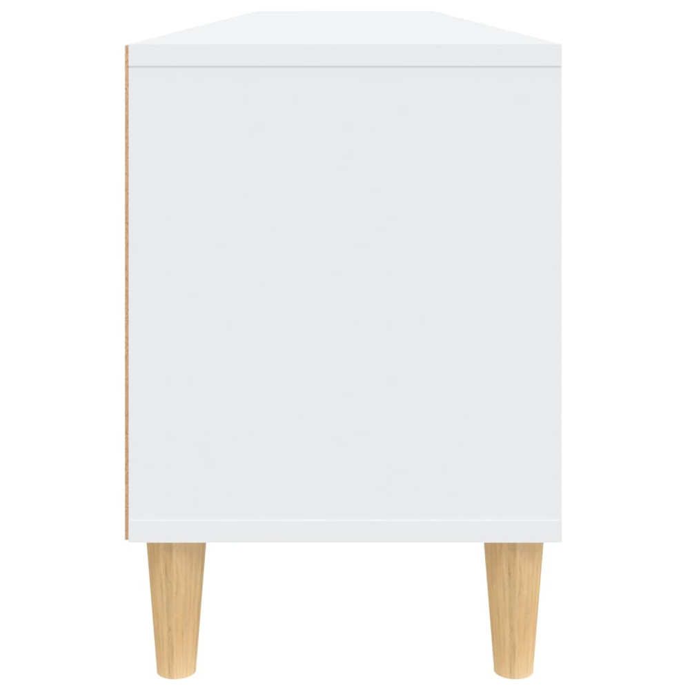 vidaXL 3 Door 3 Shelf White TV Cabinet Image 7