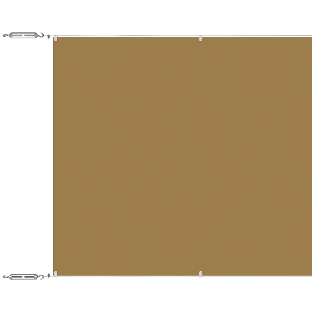 vidaXL Beige Oxford Fabric Vertical Awning 1.4 x 8m Image 2
